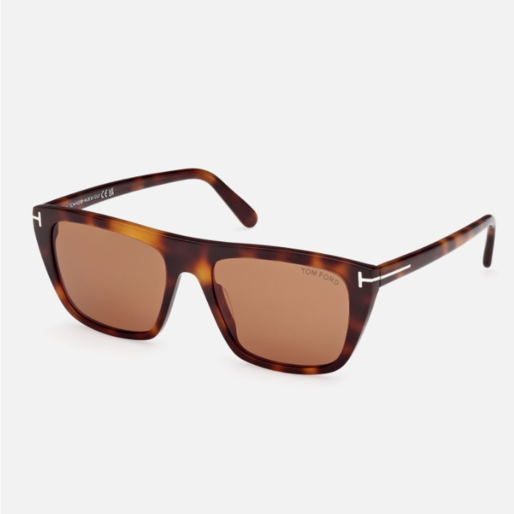 Tom Ford ASLAN FT1175 53E Blonde Havana/Brown Square Sunglasses - Picture 12 of 16